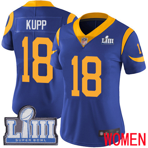 Los Angeles Rams Limited Royal Blue Women Cooper Kupp Alternate Jersey NFL Football 18 Super Bowl LIII Bound Vapor Untouchable